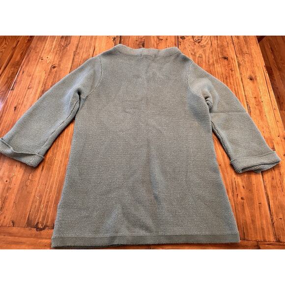 Boden Chunky Knit Size 12 Sweater Wool Blend Thick Heavy Retro Blue Warm - Picture 9 of 12